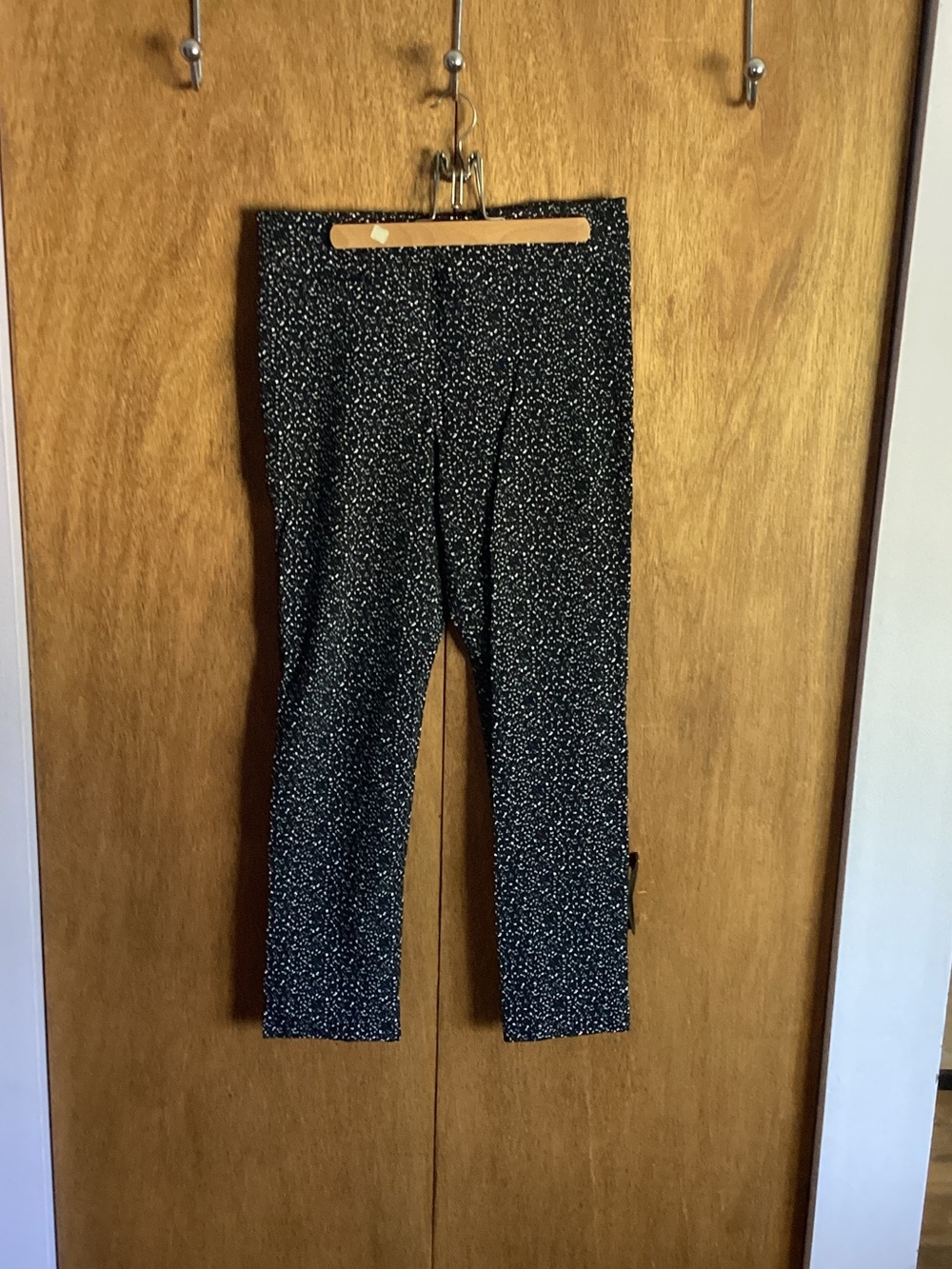 Margaret M Black and White Speckled Ankle Pants